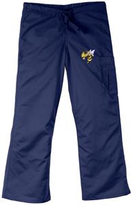 Georgia Tech Yellow Jackets Navy Cargo Scrub Pants