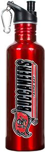 NFL Buccaneers Red Stainless Water Bottle