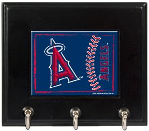 MLB Anaheim Angels Wood Keyhook Rack