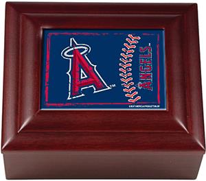 MLB Anaheim Angels Mahogany Keepsake Box