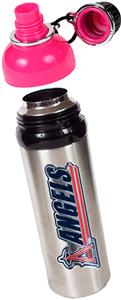 MLB Angels 24oz Stainless Water Bottle w/Pink Top