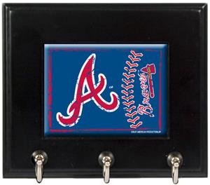 MLB Atlanta Braves Wood Keyhook Rack