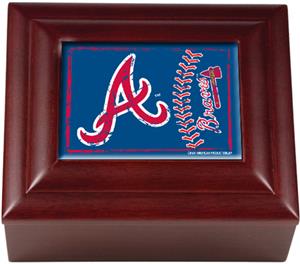 MLB Atlanta Braves Mahogany Keepsake Box
