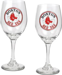 MLB Boston Red Sox 2 Piece Wine Glass Set