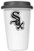 MLB White Sox 12oz Dbl. Wall Ceramic Cup Black Lid