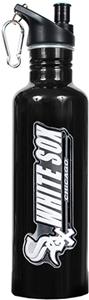 MLB White Sox 26oz Black Stainless Water Bottle