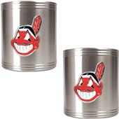 MLB Indians Stainless Steel Can Holders Set