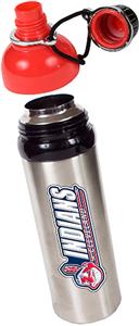 MLB Indians 24oz Stainless Water Bottle w/Red Top