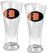 MLB Detroit Tigers 2 Piece Pilsner Glass Set