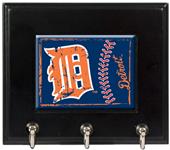 MLB Detroit Tigers Wood Keyhook Rack