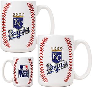 MLB Royals 15oz. Ceramic Gameball Mug Set of 2