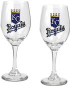 MLB Kansas City Royals 2 Piece Wine Glass Set