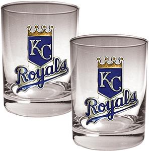MLB Royals 2 piece 14oz Rocks Glass Set