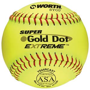 Worth 12" ASA Gold Dot SYCO Slowpitch Softballs