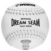 Worth 12" ASA Dream Seam White Fastpitch Softballs