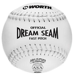 Worth 12" ASA Dream Seam White Fastpitch Softballs