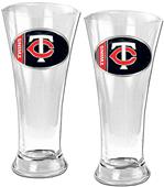 MLB Minnesota Twins 2 Piece Pilsner Glass Set