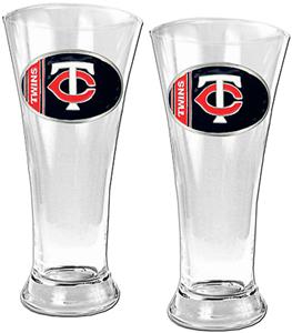 MLB Minnesota Twins 2 Piece Pilsner Glass Set