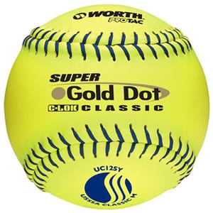 Worth 12" USSSA Gold Dot PT Slowpitch Softballs