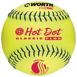 Worth 12" USSSA Hot Dot ProTac Slowpitch Softballs