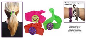 Smiley Face No-Tug Elastic Hair Ties/Bracelets