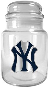 MLB New York Yankees Glass Candy Jar