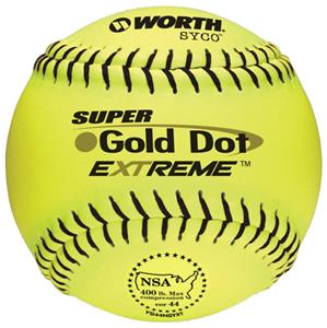 Worth 12" NSA Gold Dot SYCO Slowpitch Softballs