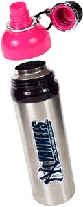 MLB Yankees 24oz Stainless Water Bottle Pink Top