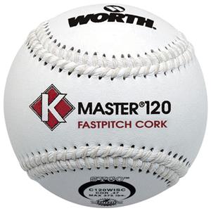 Worth 12" ISC K-Master White Fastpitch Softballs