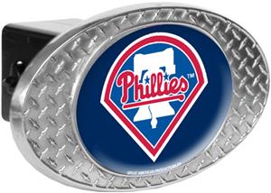 MLB Phillies Diamond Plate Hitch Cover