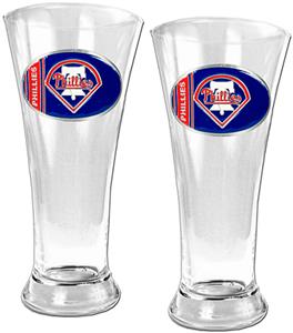 MLB Phillies 2 Piece Pilsner Glass Set