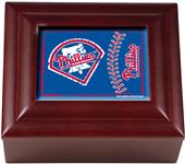 MLB Philadelphia Phillies Mahogany Keepsake Box