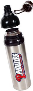 MLB Phillies 24oz Stainless Water Bottle Black Top