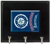MLB Seattle Mariners Wood Keyhook Rack