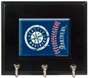 MLB Seattle Mariners Wood Keyhook Rack