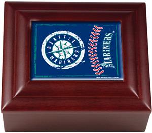MLB Seattle Mariners Mahogany Keepsake Box