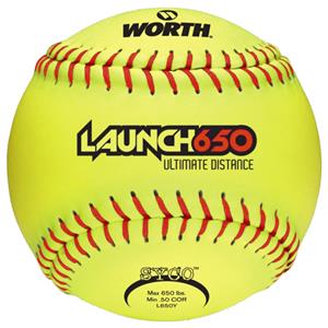Worth 12" Launch 650 Ultimate Distance Softballs