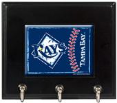 MLB Tampa Bay Rays Wood Keyhook Rack