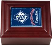 MLB Tampa Bay Rays Mahogany Keepsake Box