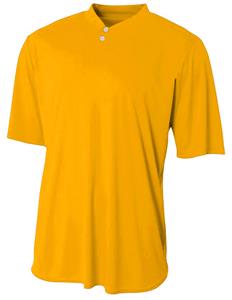 A4 Tek 2-Button Henley Baseball Jersey