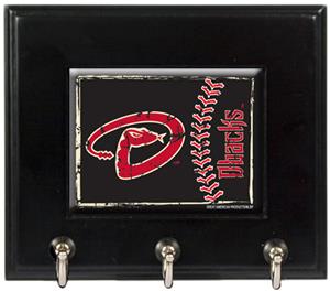 MLB Arizona Diamondbacks Wood Keyhook Rack