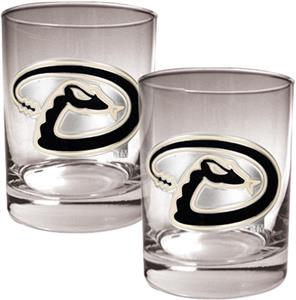 MLB Diamondbacks 2 piece 14oz Rocks Glass Set