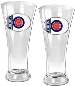 MLB Chicago Cubs 2 Piece Pilsner Glass Set