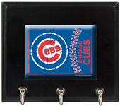 MLB Chicago Cubs Wood Keyhook Rack