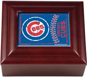 MLB Chicago Cubs Mahogany Keepsake Box
