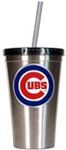 MLB Chicago Cubs 16oz Stainless Tumbler w/Straw