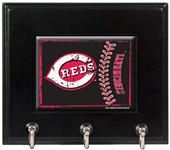 MLB Cincinnati Reds Wood Keyhook Rack