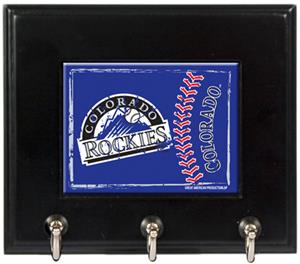 MLB Colorado Rockies Wood Keyhook Rack