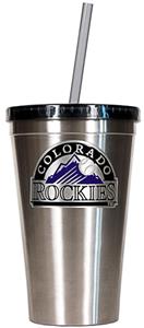 MLB Colorado Rockies Stainless Tumbler w/Straw
