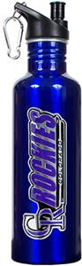 MLB Colorado Rockies Blue Stainless Water Bottle